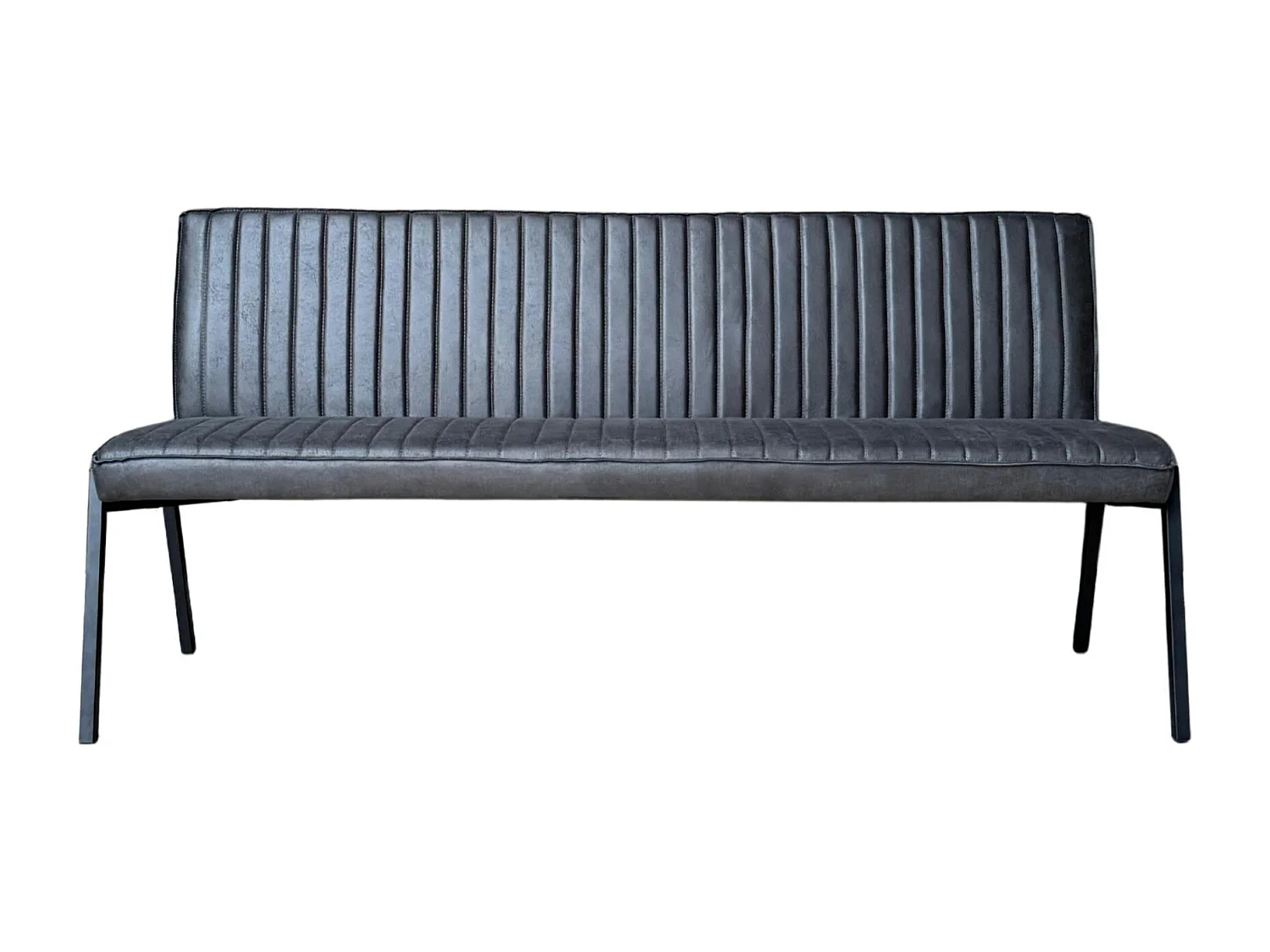 Banc de table à manger gris foncé à bandes 185 cm CORTINA