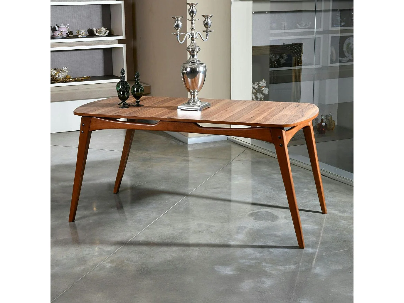 Ensemble salle à manger vintage - 4 chaises écrues SITIA