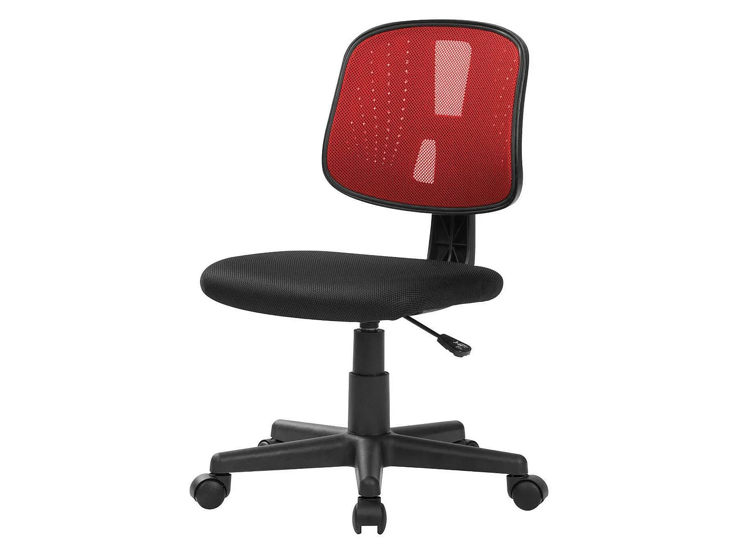 Cadeira de escritório Dlazeti, Cadeira de escritório, Assento de escritório ergonômico, 49x43h81/93 cm, Preto e Vermelho