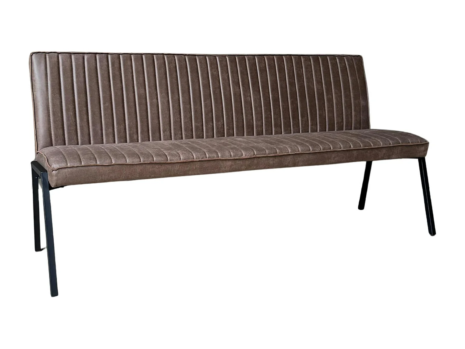 Banc de table à manger marron à bandes 185 cm CORTINA