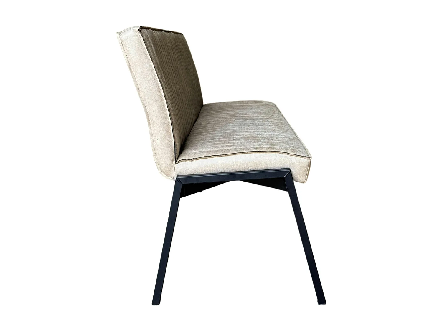 Banc de table à manger beige à bandes 155 cm CORTINA