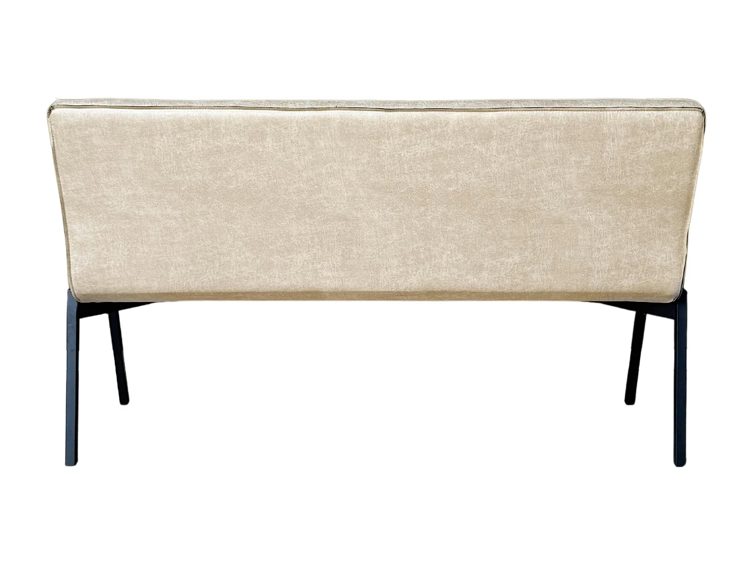 Banc de table à manger beige à bandes 155 cm CORTINA