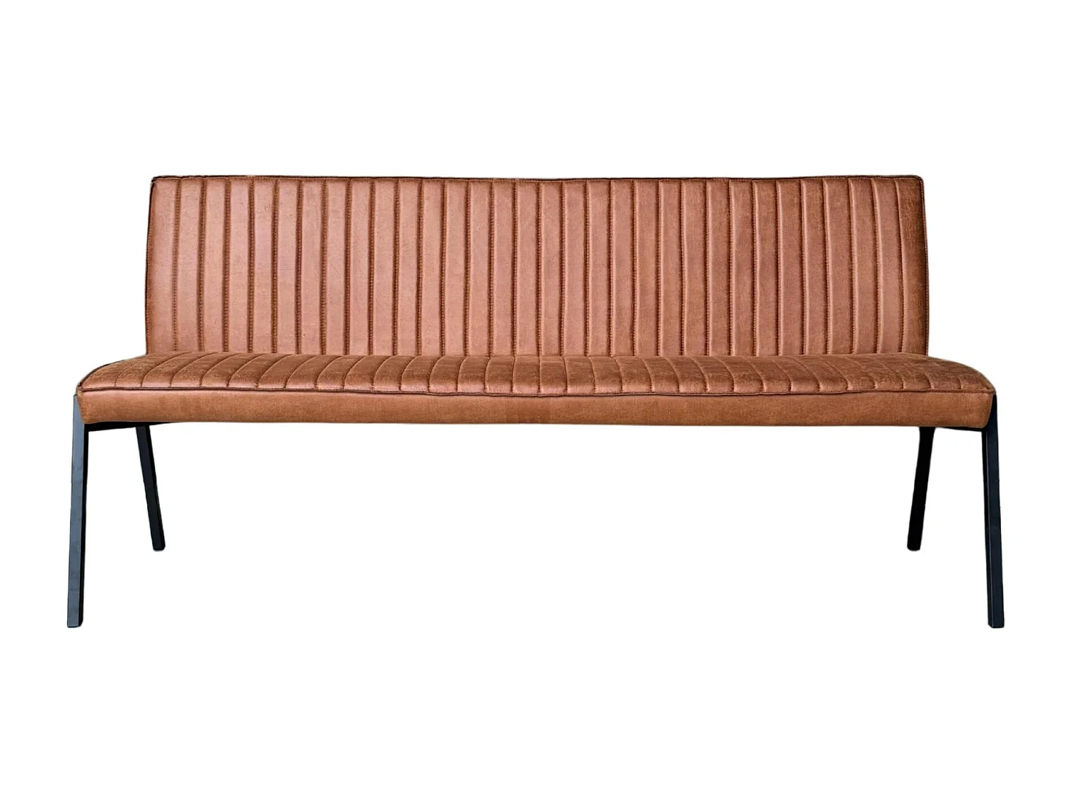 Banc de table à manger cognac à bandes 185 cm CORTINA