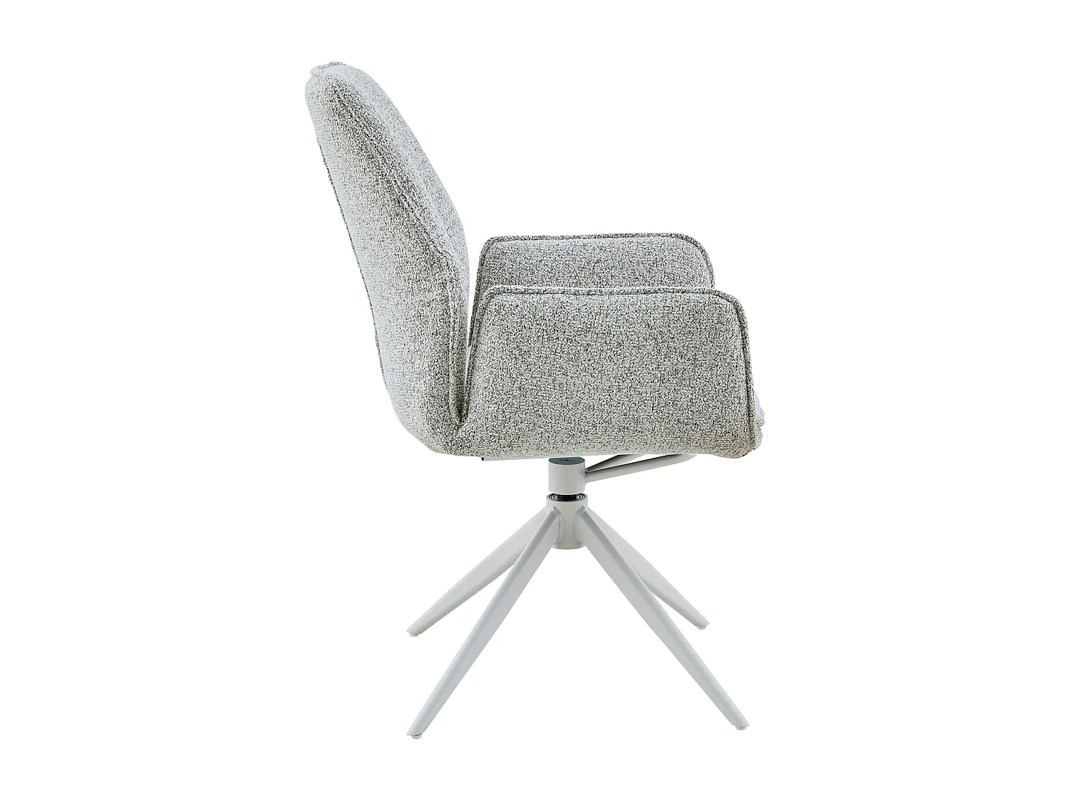 Chaise gris clair chiné pivotante à accoudoirs (lot de 2) CORTINA