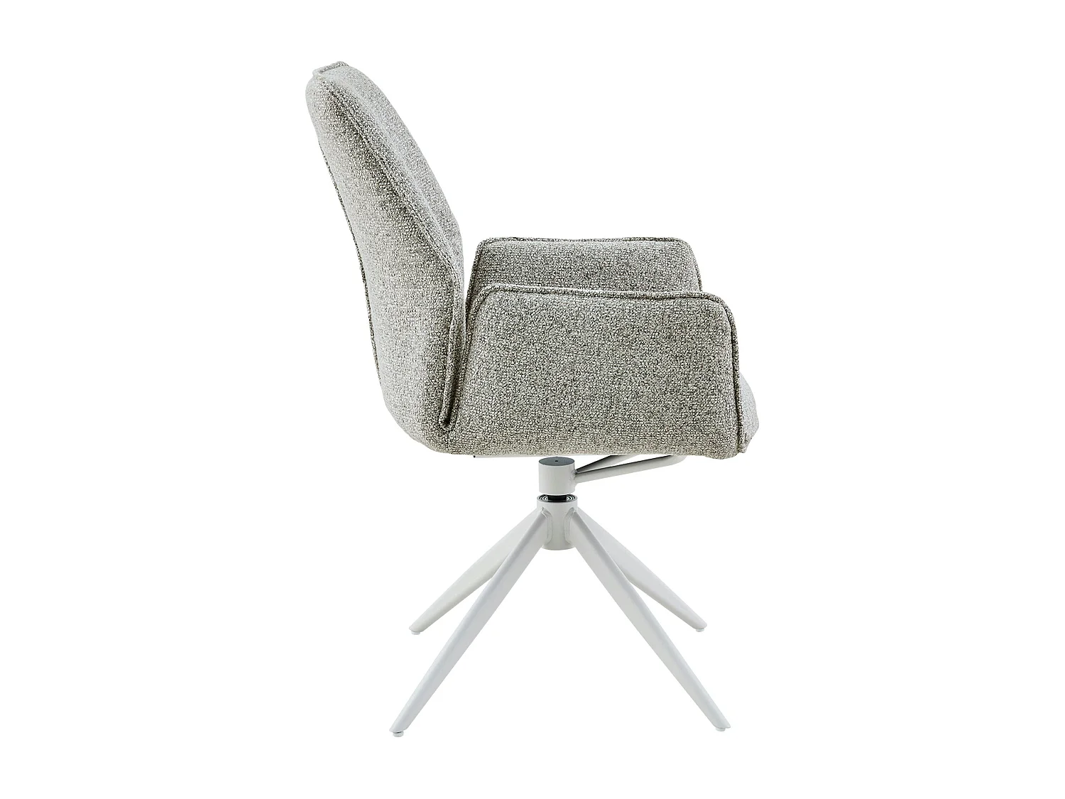 Chaise beige chiné pivotante à accoudoirs (lot de 2) CORTINA