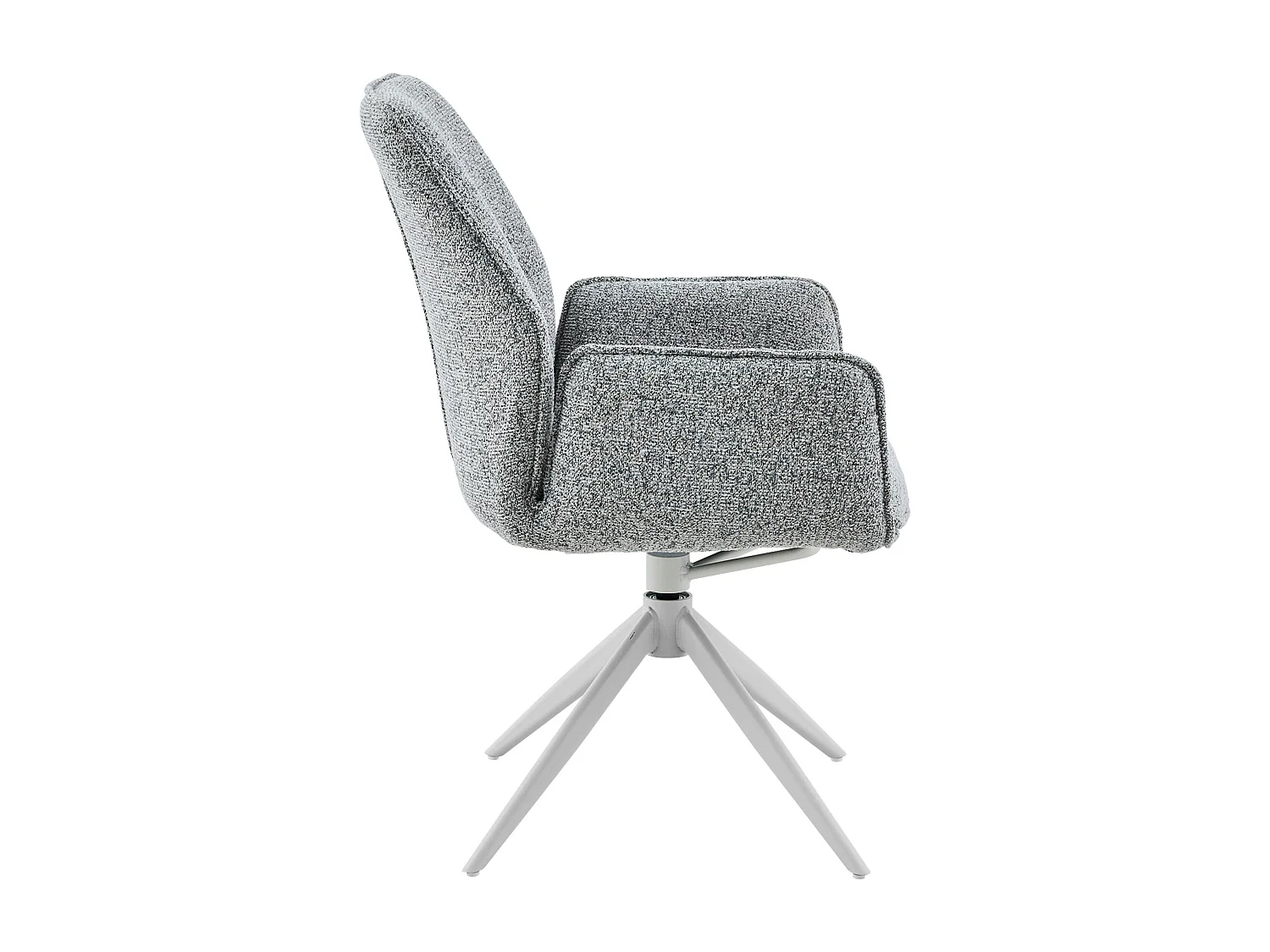 Chaise gris chiné pivotante à accoudoirs (lot de 2) CORTINA