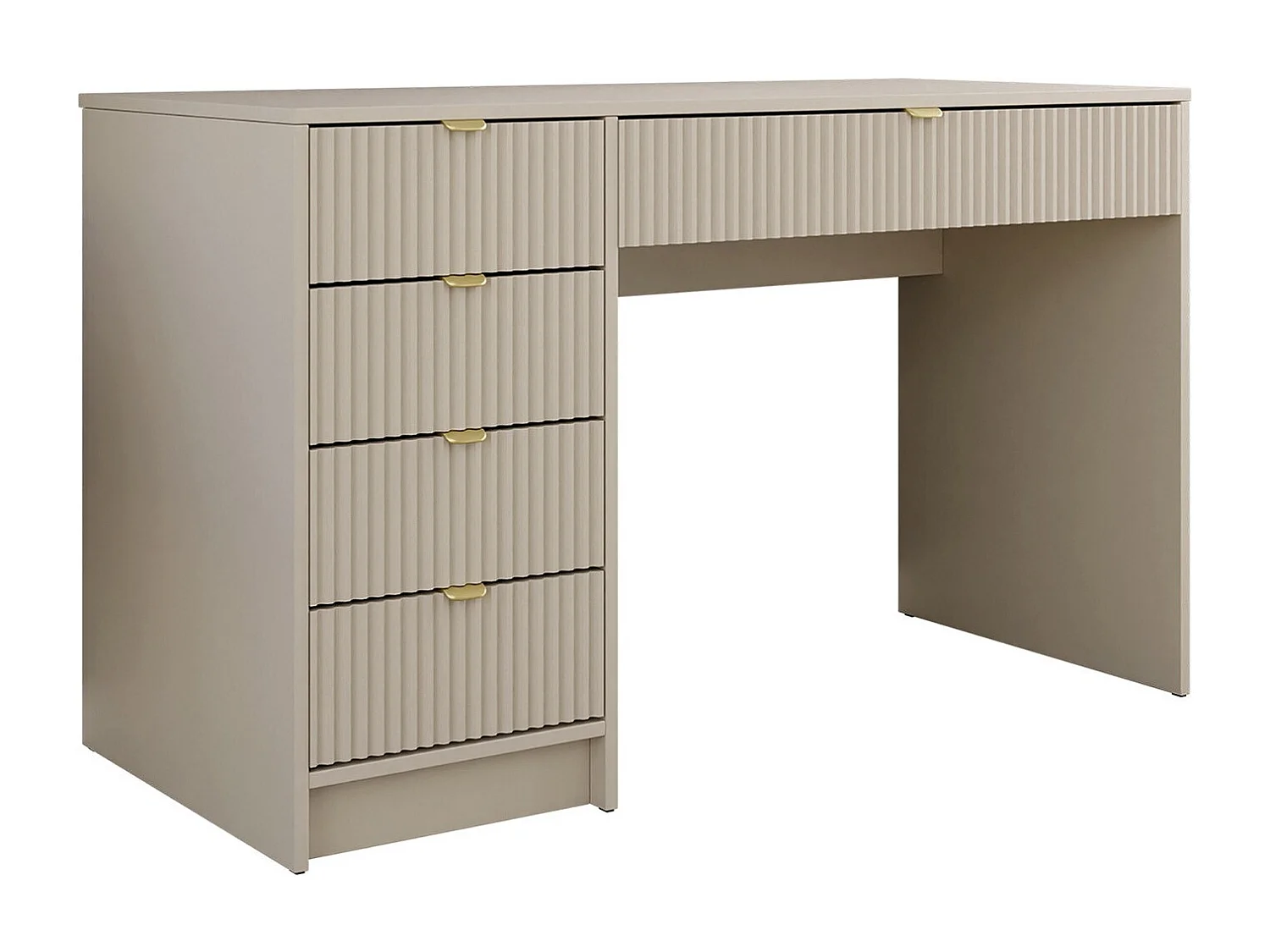Bureau Comfivo Larmire 100, Avec tiroirs, Nombre de tiroirs: 5, 76x120x55cm, Beige