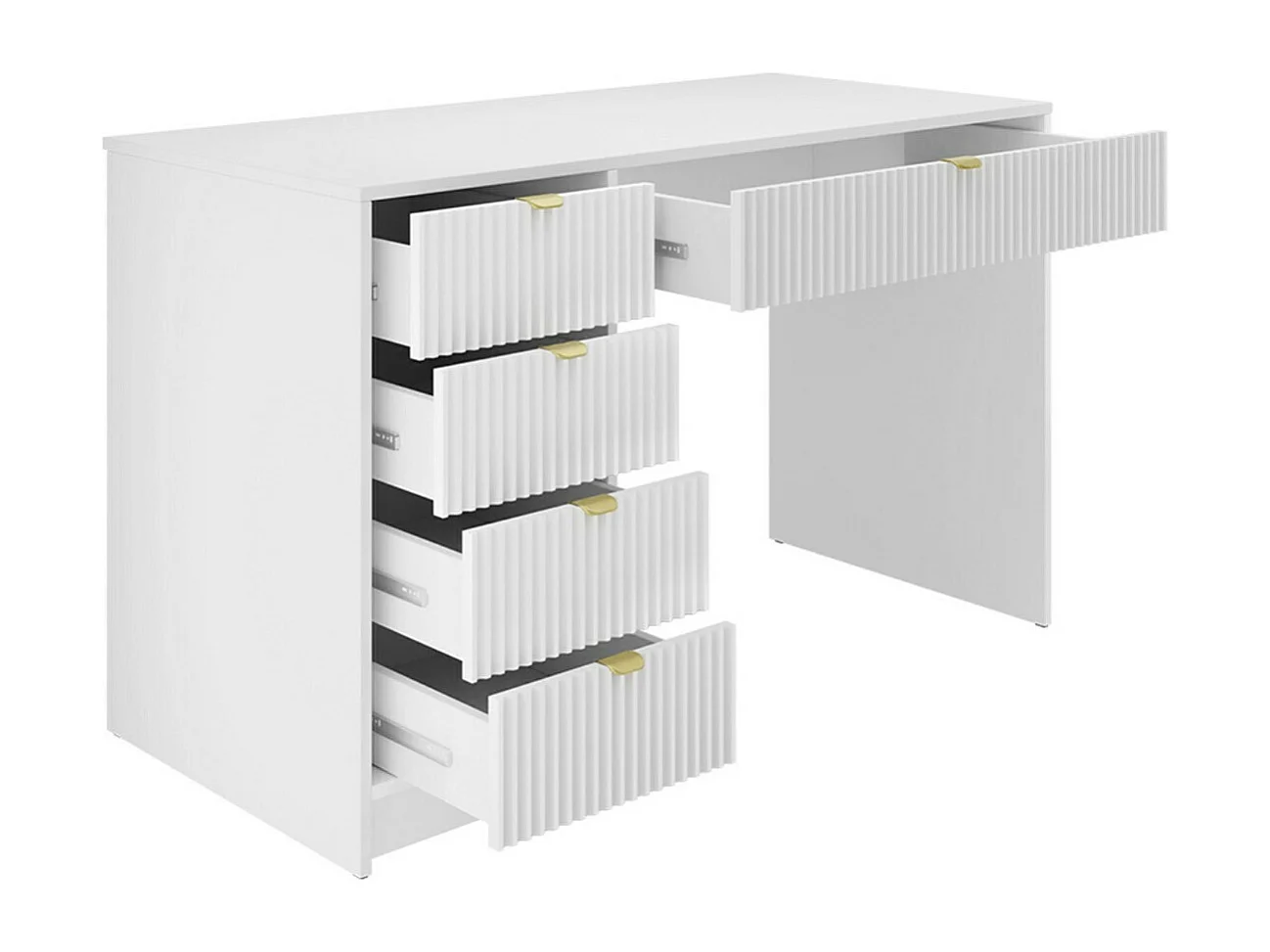 Bureau Comfivo Papilio, Avec tiroirs, Nombre de tiroirs: 5, 76x120x55cm, Beige