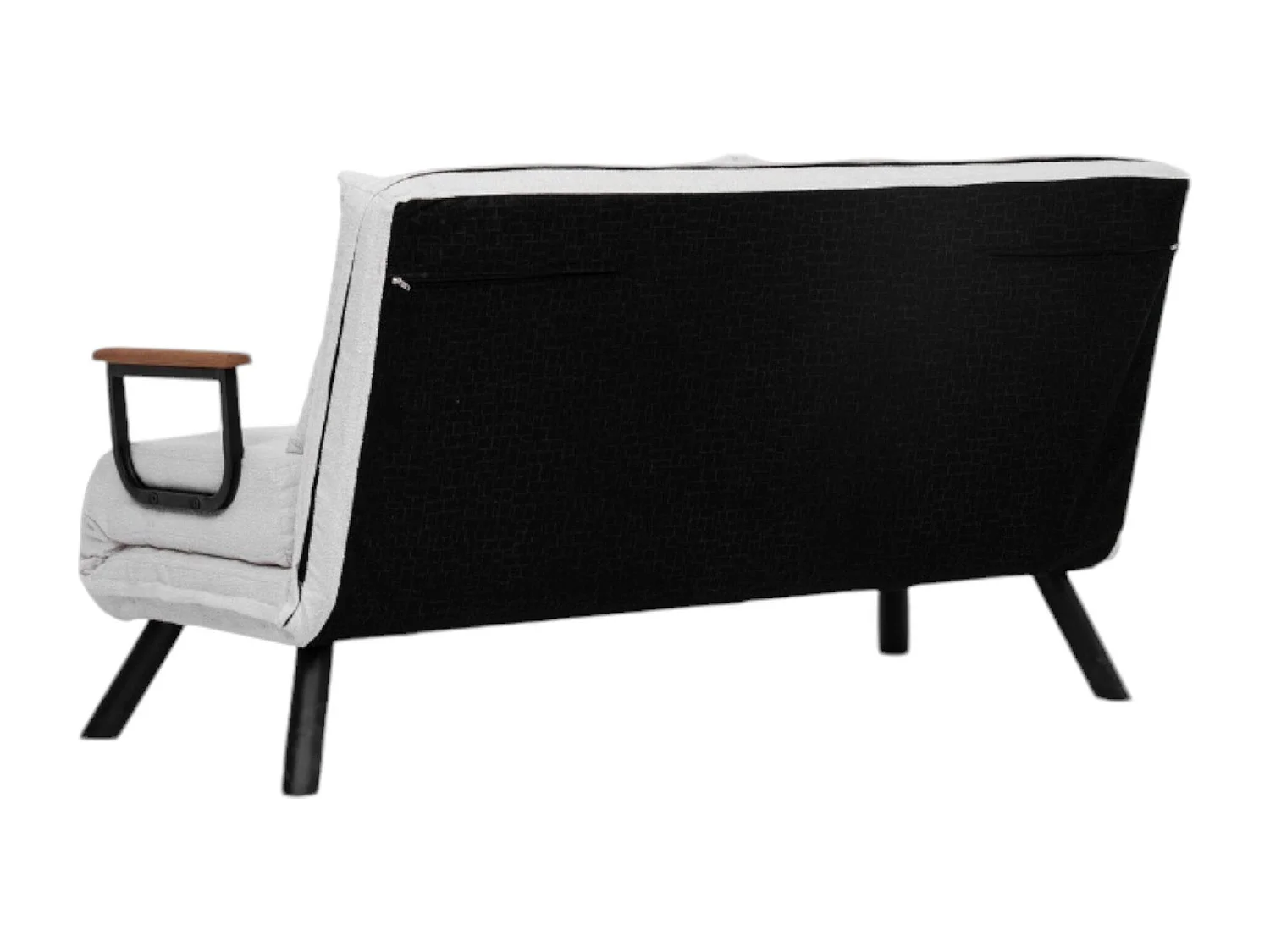 Canapé lit 2 places Dworle, Divan transformable, Canapé pour invités, Fauteuil lit conteneur, 133x78 h78 cm, Blanc