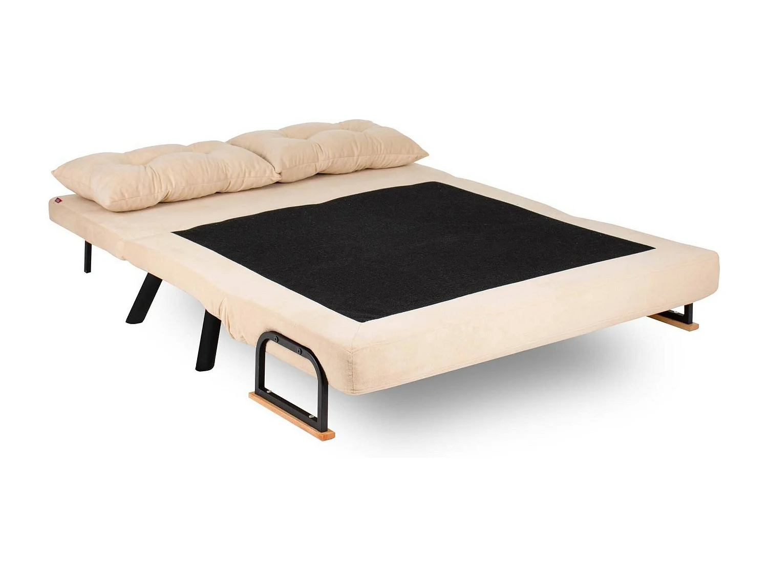 Dworle 2-zits slaapbank, Ombouwbank, Gastenbank, Opbergfauteuil bed, 133x78 h78 cm, Crème