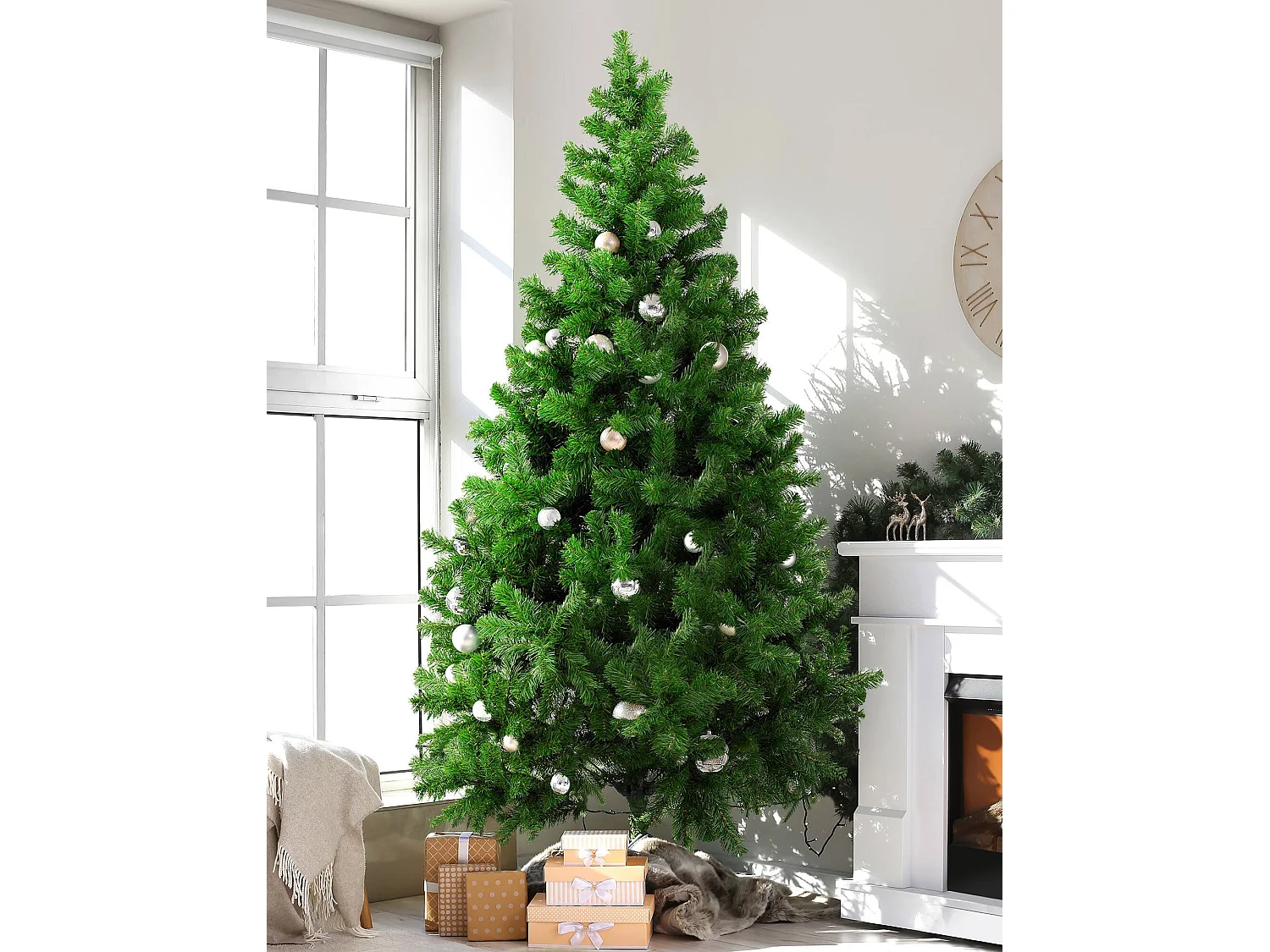 Ã€rbol de Navidad 120 cm Evergreen, Pino artificial, Ãrbol de efectos reales, Ãrbol de Navidad, 70x70 h120 cm, Verde