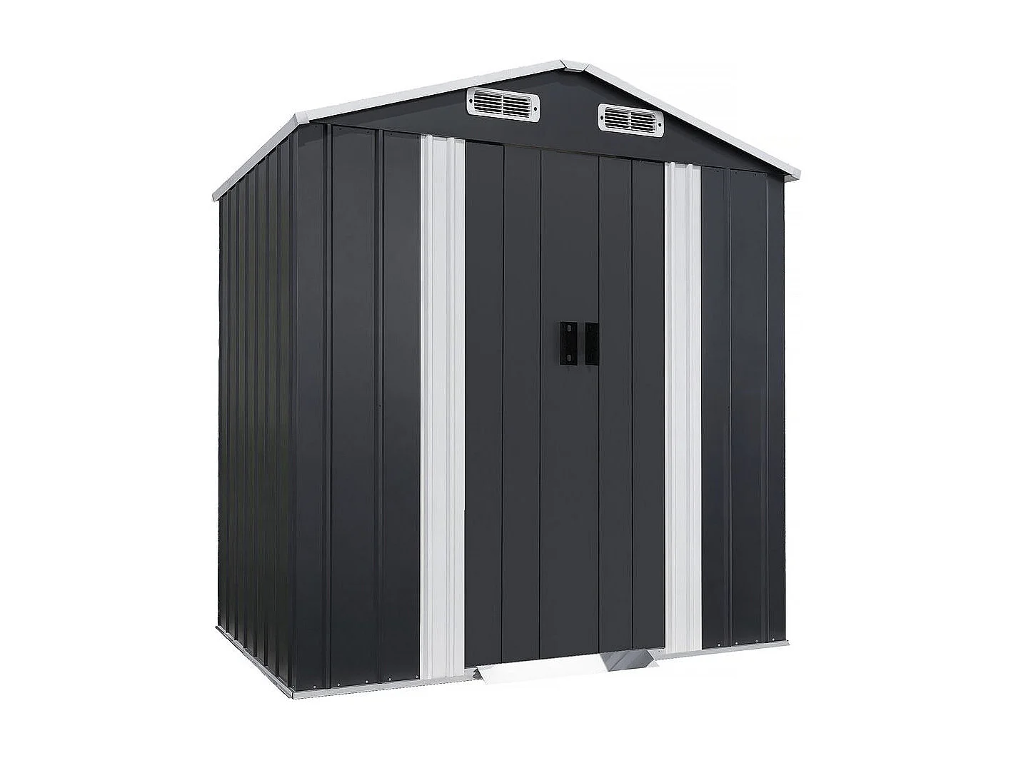 Abri de jardin en métal avec porte coulissante "Boston" - 2,17 m² - Gris