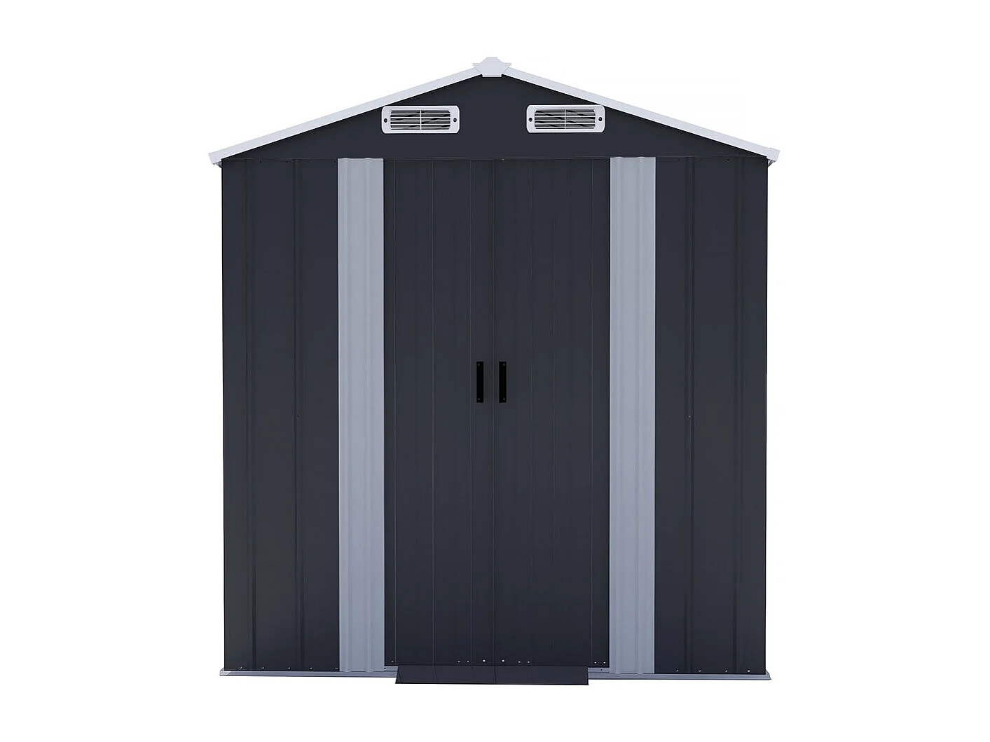 Abri de jardin en métal avec porte coulissante "Boston" - 2,17 m² - Gris