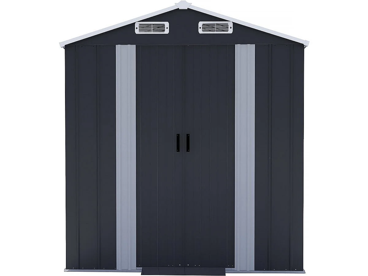 Abri de jardin en métal avec porte coulissante "Boston" - 2,17 m² - Gris