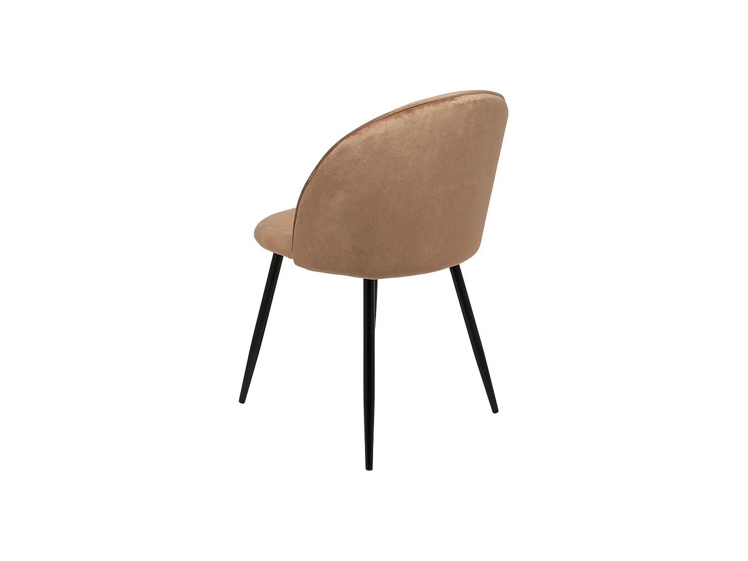 Ensemble de 4 chaises Stinson, Fauteuil recouvert de velours, Chaise de salle à manger rembourrée, Siège de réunion, 51x54h82 cm, Sable