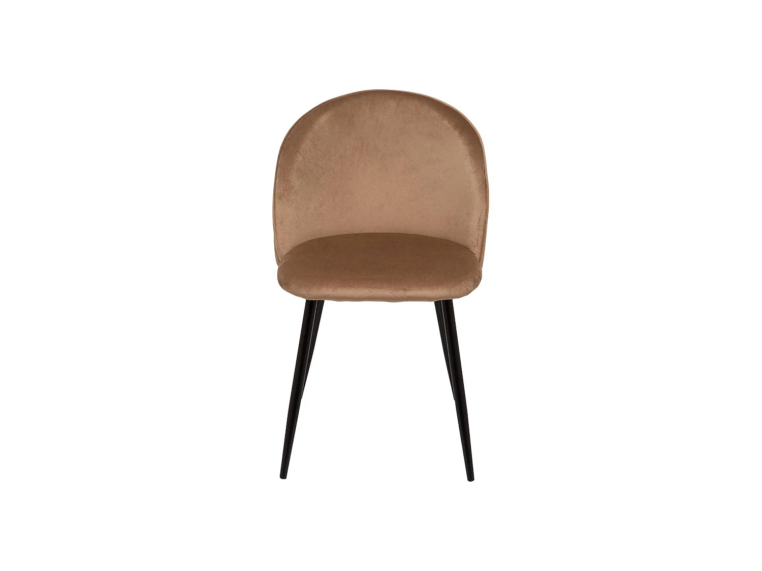 Ensemble de 4 chaises Stinson, Fauteuil recouvert de velours, Chaise de salle à manger rembourrée, Siège de réunion, 51x54h82 cm, Sable