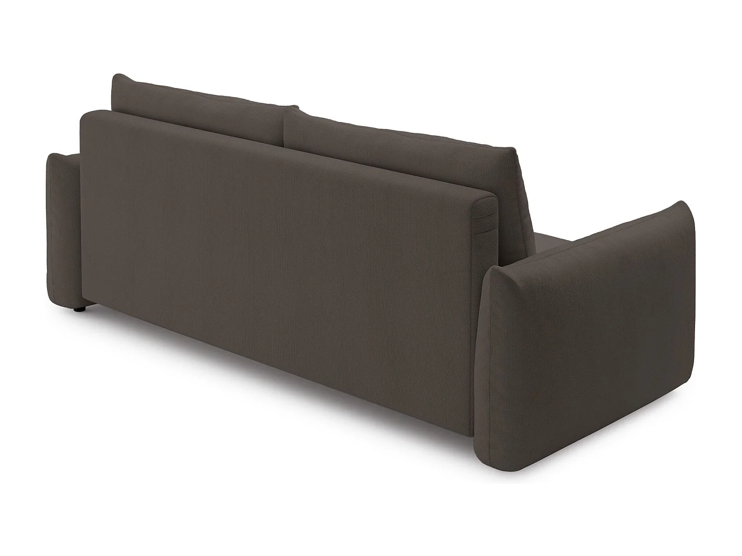 Canapé convertible 3 places – tissu chenille – marron – THEOLLA