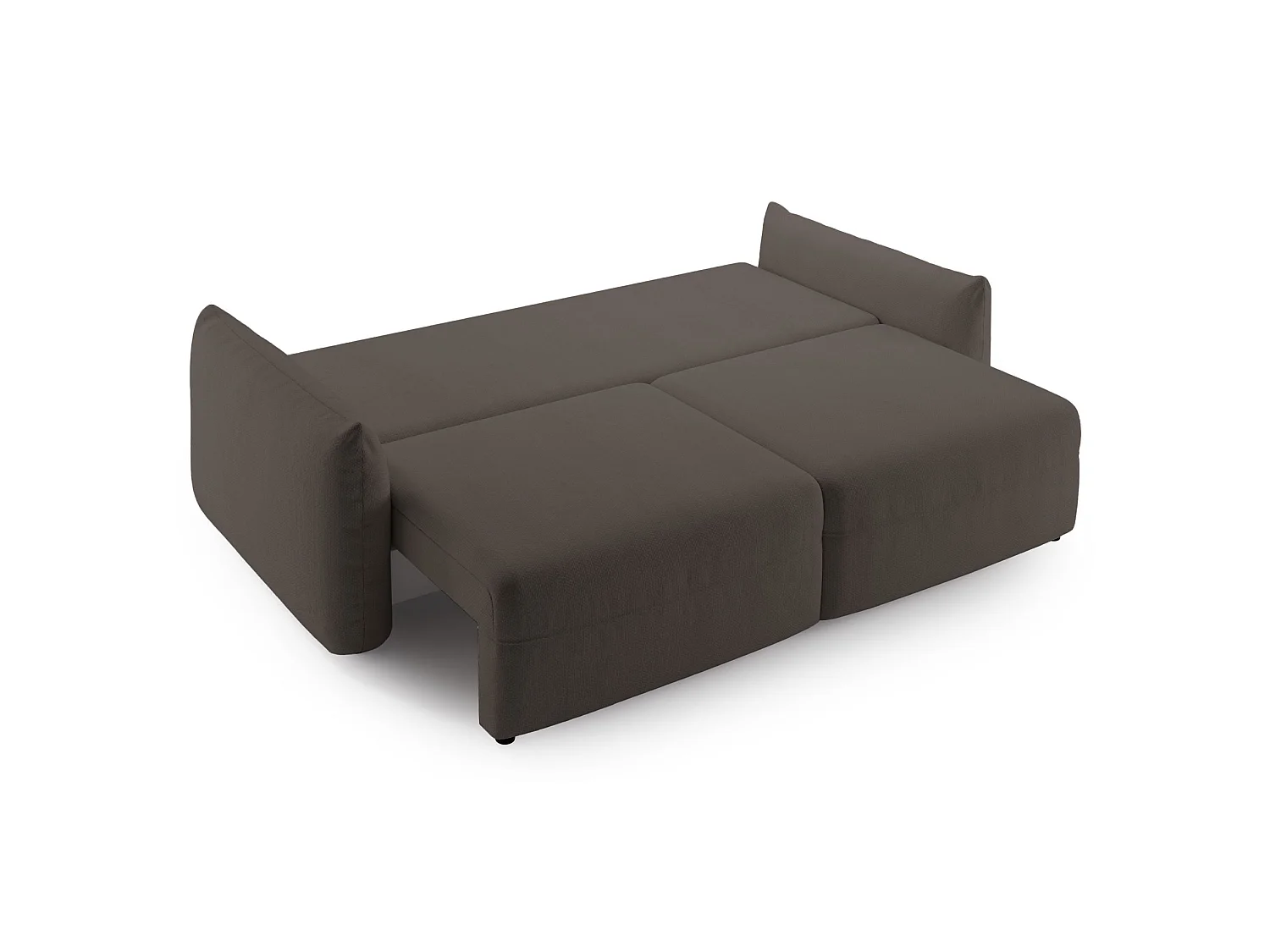 3-zits slaapbank – chenille – opbergruimte – Bruin – THEOLLA