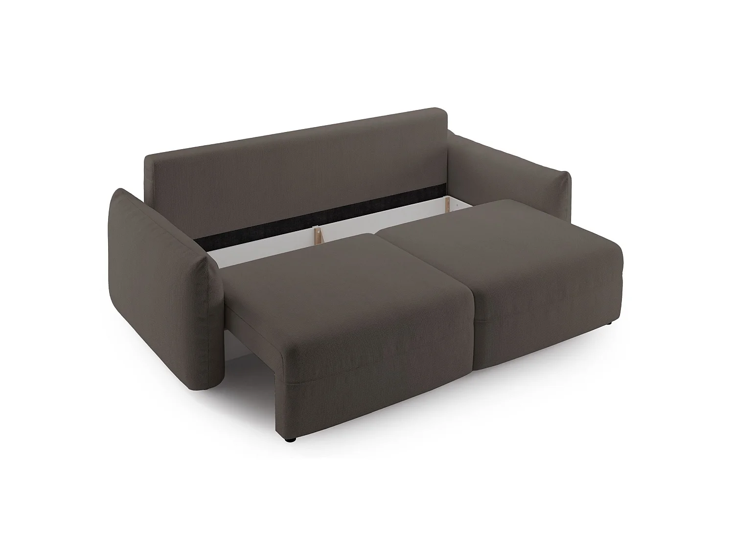 3-zits slaapbank – chenille – opbergruimte – Bruin – THEOLLA