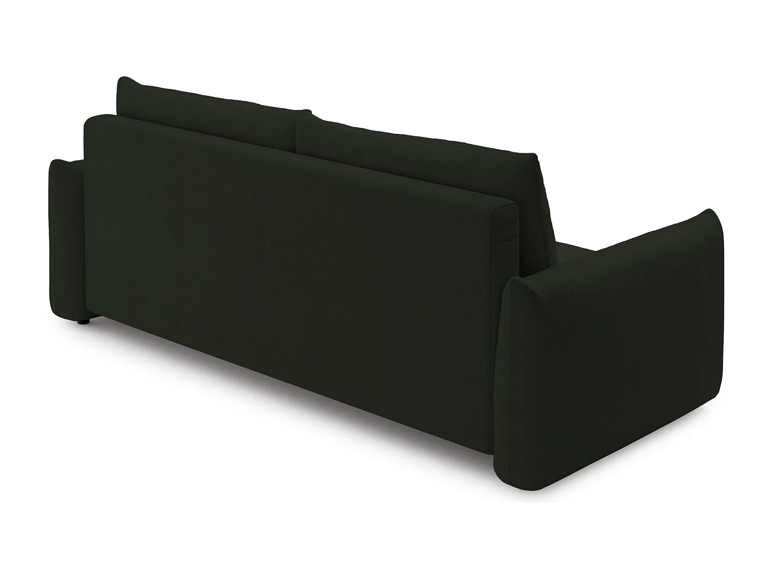 Canapé convertible 3 places – tissu chenille – vert – THEOLLA