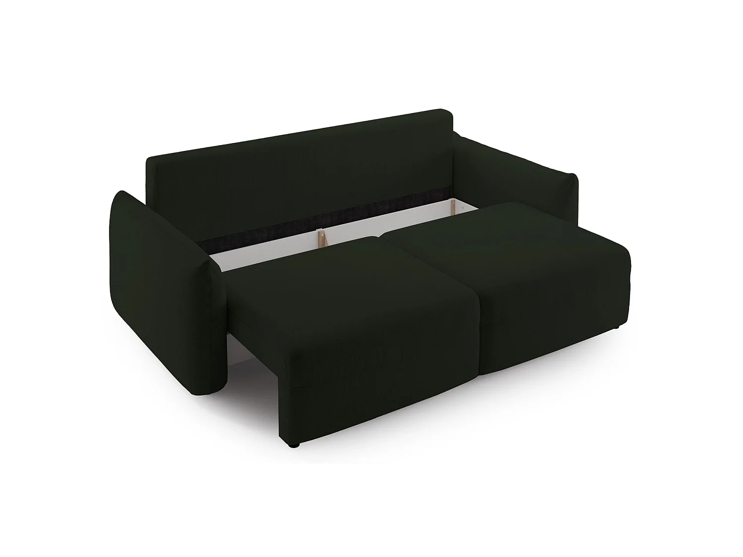 3-zits slaapbank – chenille – opbergruimte – Groen – THEOLLA