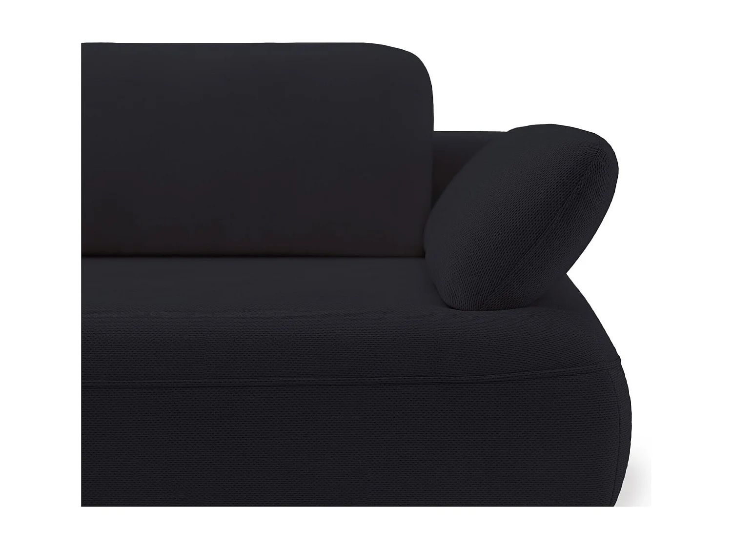 Canapé d’angle convertible – coffre de rangement – chenille hydrofuge – côté gauche – Anthracite – AVOLLA