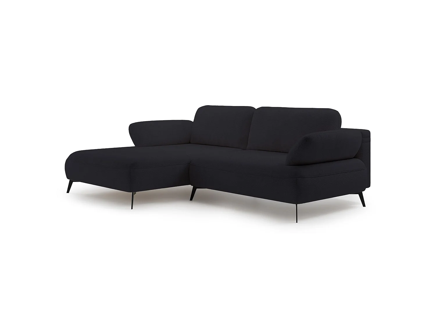 Canapé d’angle convertible – coffre de rangement – chenille hydrofuge – côté gauche – Anthracite – AVOLLA