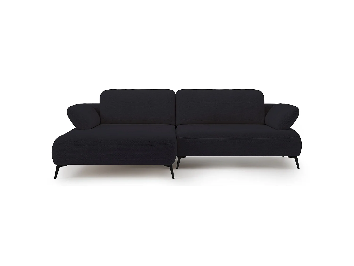 Canapé d’angle convertible – coffre de rangement – chenille hydrofuge – côté gauche – Anthracite – AVOLLA