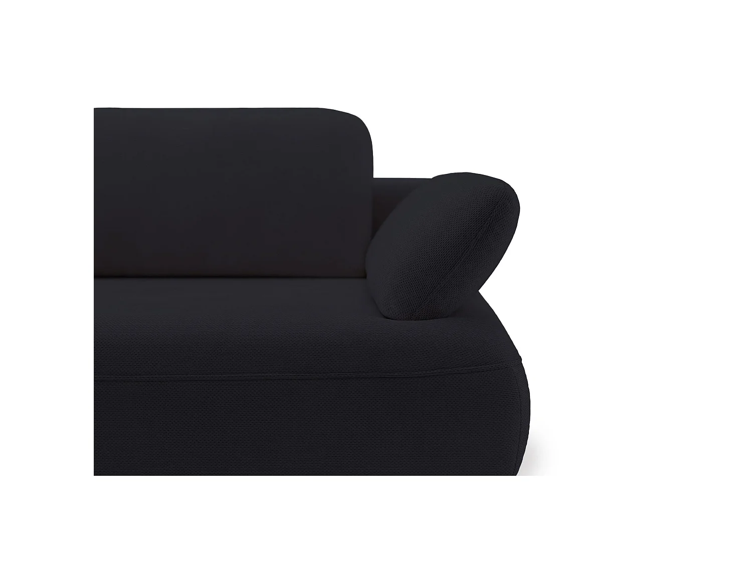 Canapé d’angle convertible – coffre de rangement – chenille hydrofuge – côté gauche – Anthracite – AVOLLA