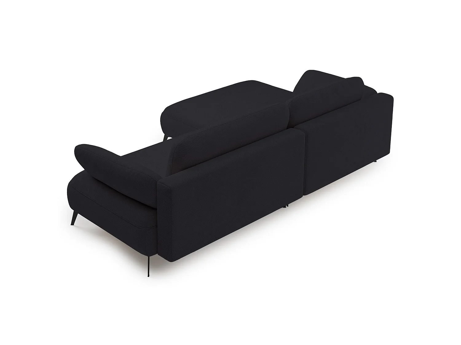 Canapé d’angle convertible – coffre de rangement – chenille hydrofuge – côté gauche – Anthracite – AVOLLA