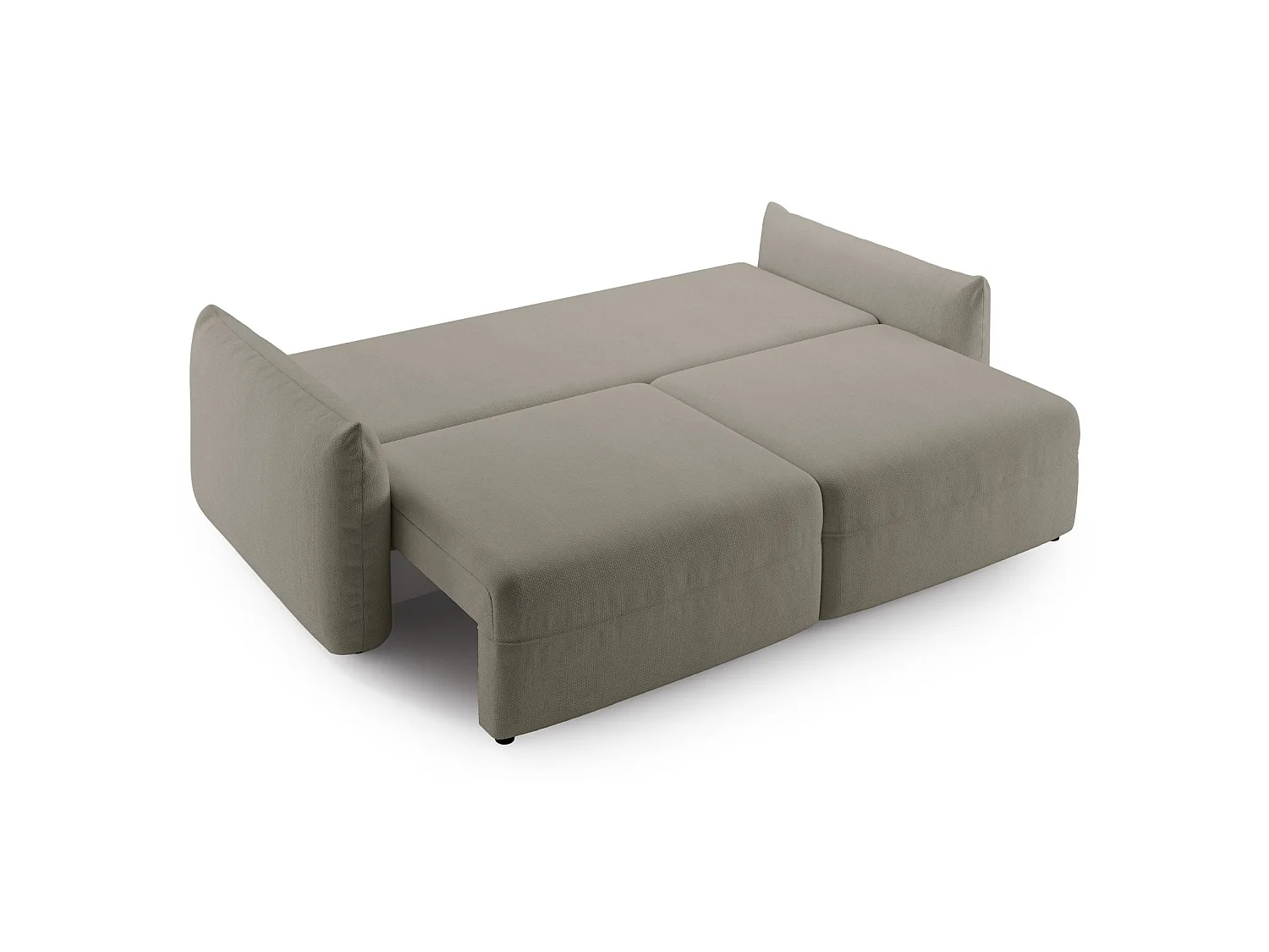 3-zits slaapbank – chenille – opbergruimte – Beige – THEOLLA