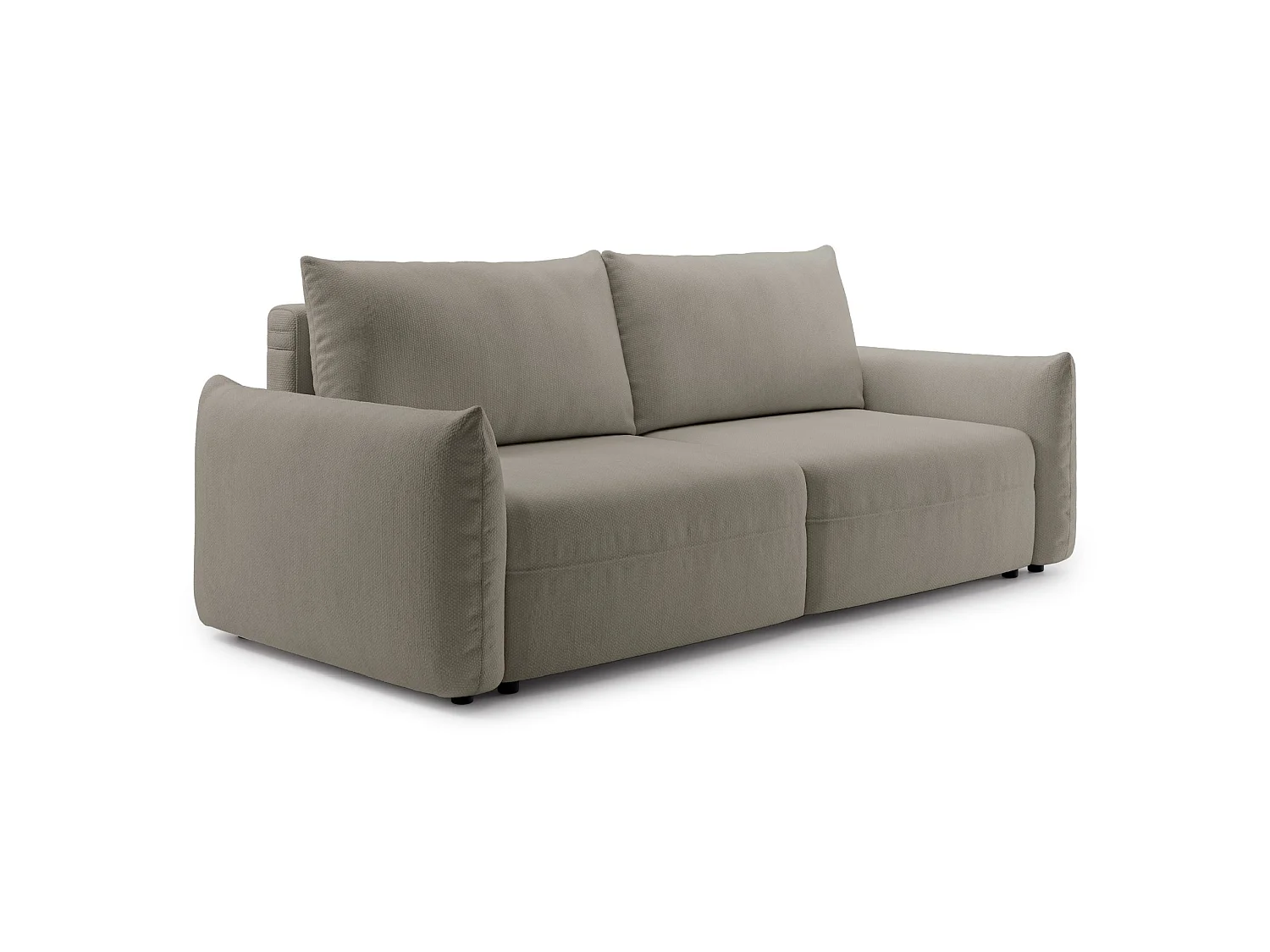 3-zits slaapbank – chenille – opbergruimte – Beige – THEOLLA