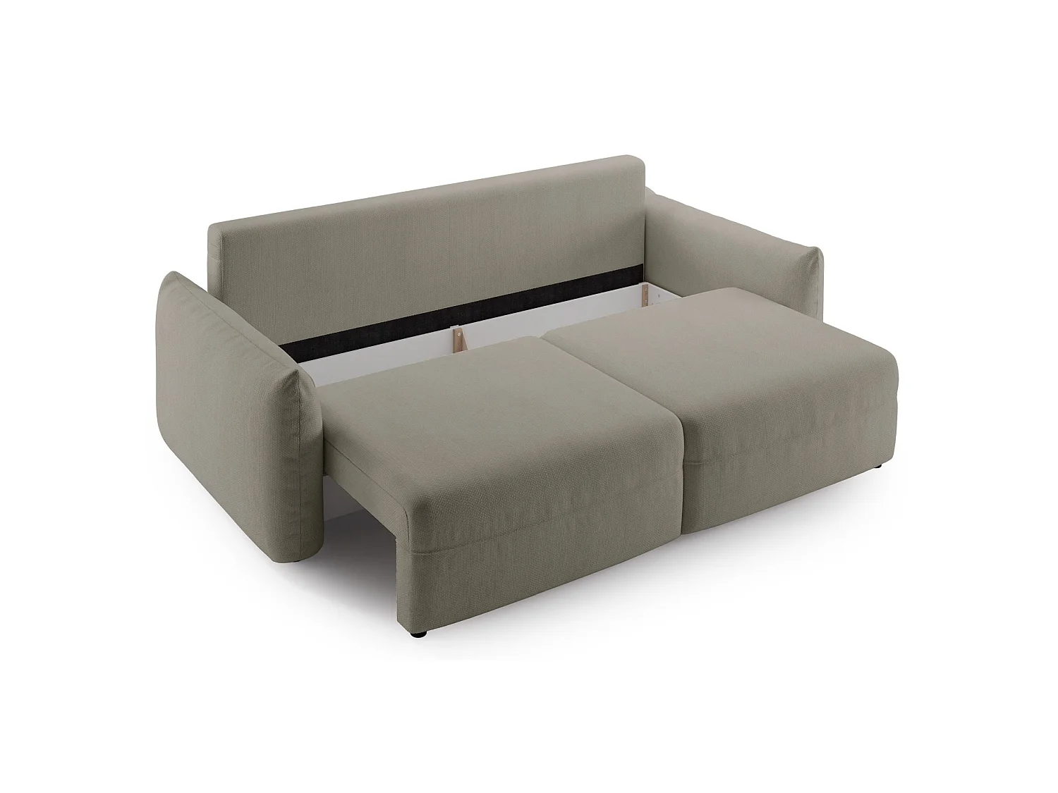 3-zits slaapbank – chenille – opbergruimte – Beige – THEOLLA