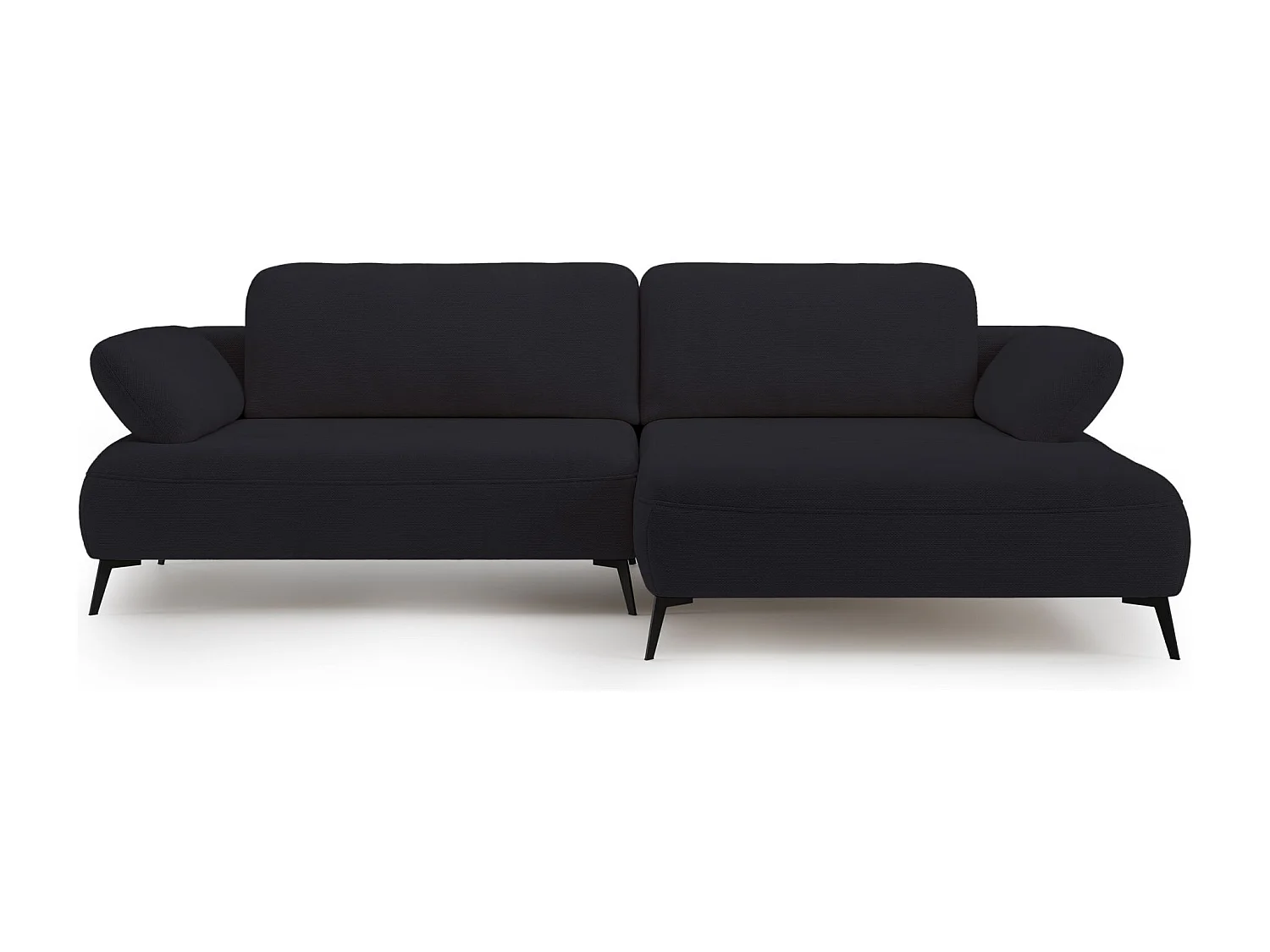 Canapé d’angle convertible – coffre de rangement – chenille hydrofuge – côté droit – Anthracite – AVOLLA