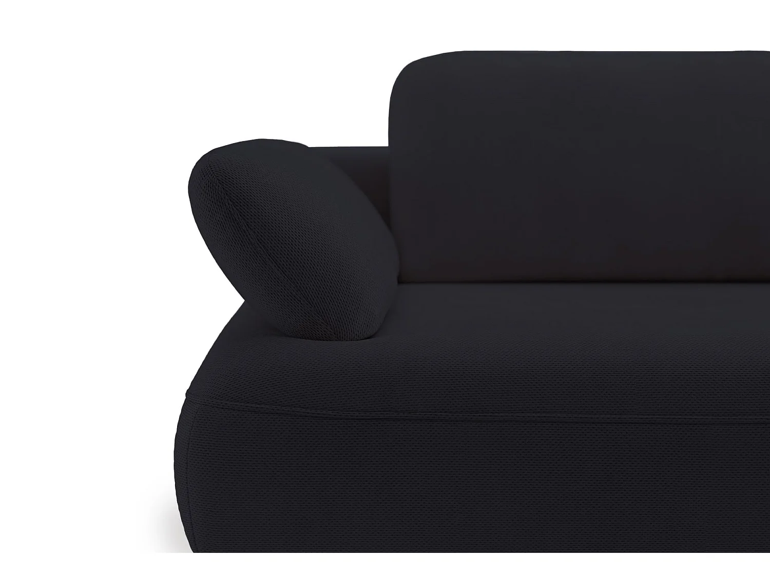 Canapé d’angle convertible – coffre de rangement – chenille hydrofuge – côté droit – Anthracite – AVOLLA