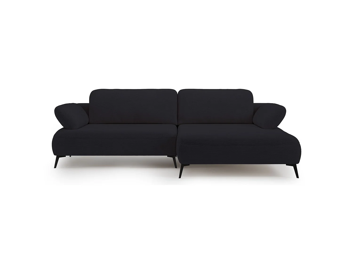 Canapé d’angle convertible – coffre de rangement – chenille hydrofuge – côté droit – Anthracite – AVOLLA