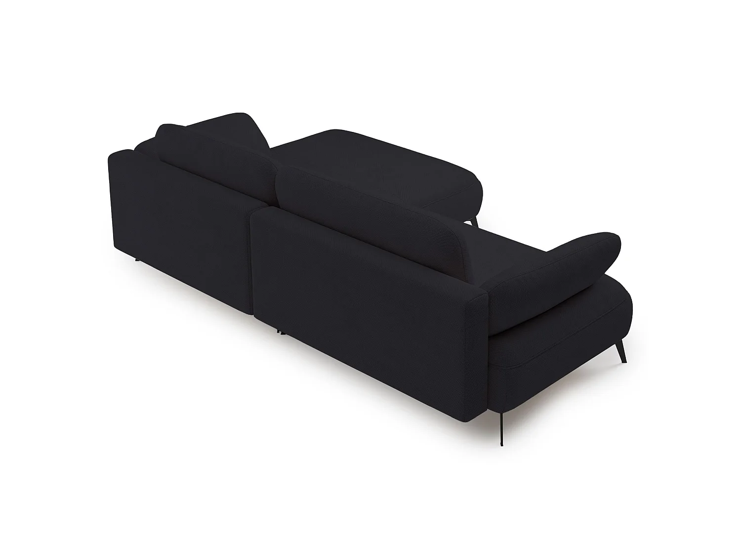 Canapé d’angle convertible – coffre de rangement – chenille hydrofuge – côté droit – Anthracite – AVOLLA