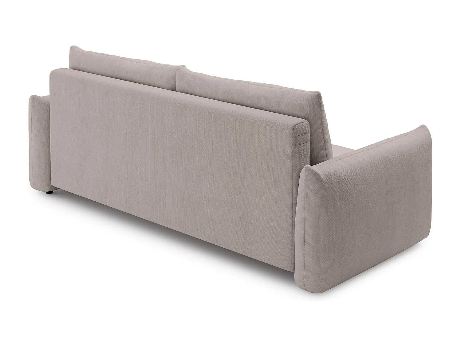 Canapé convertible 3 places – tissu chenille – beige clair – THEOLLA