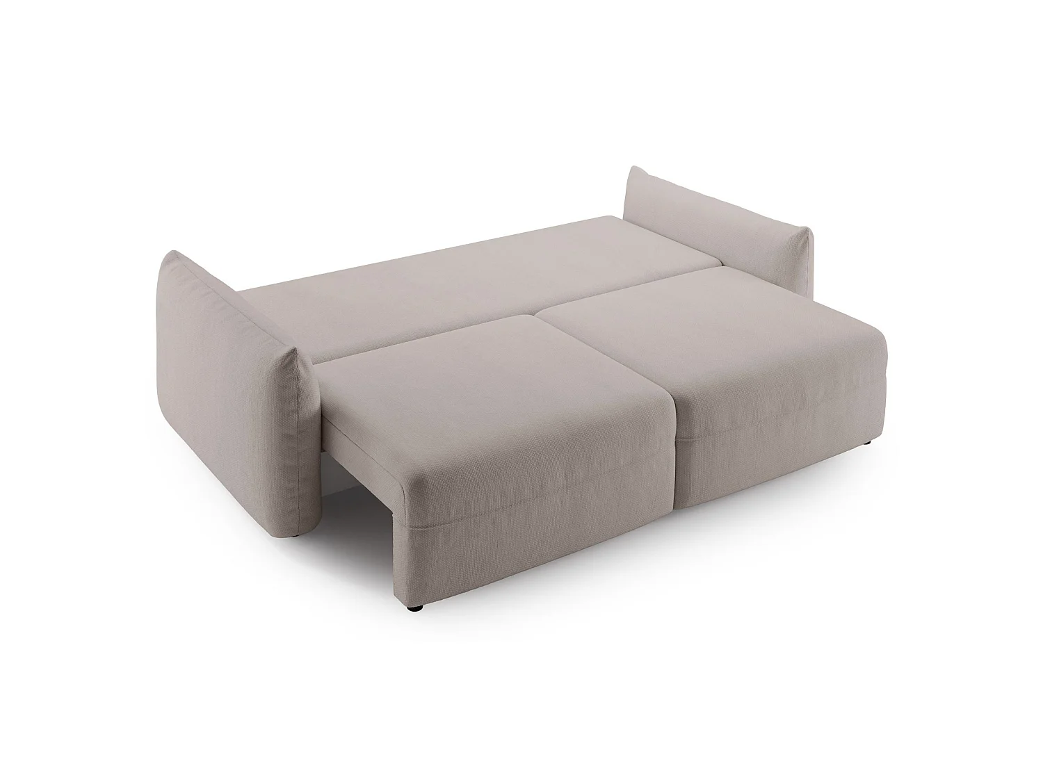 3-zits slaapbank – chenille – opbergruimte – Lichtbeige – THEOLLA