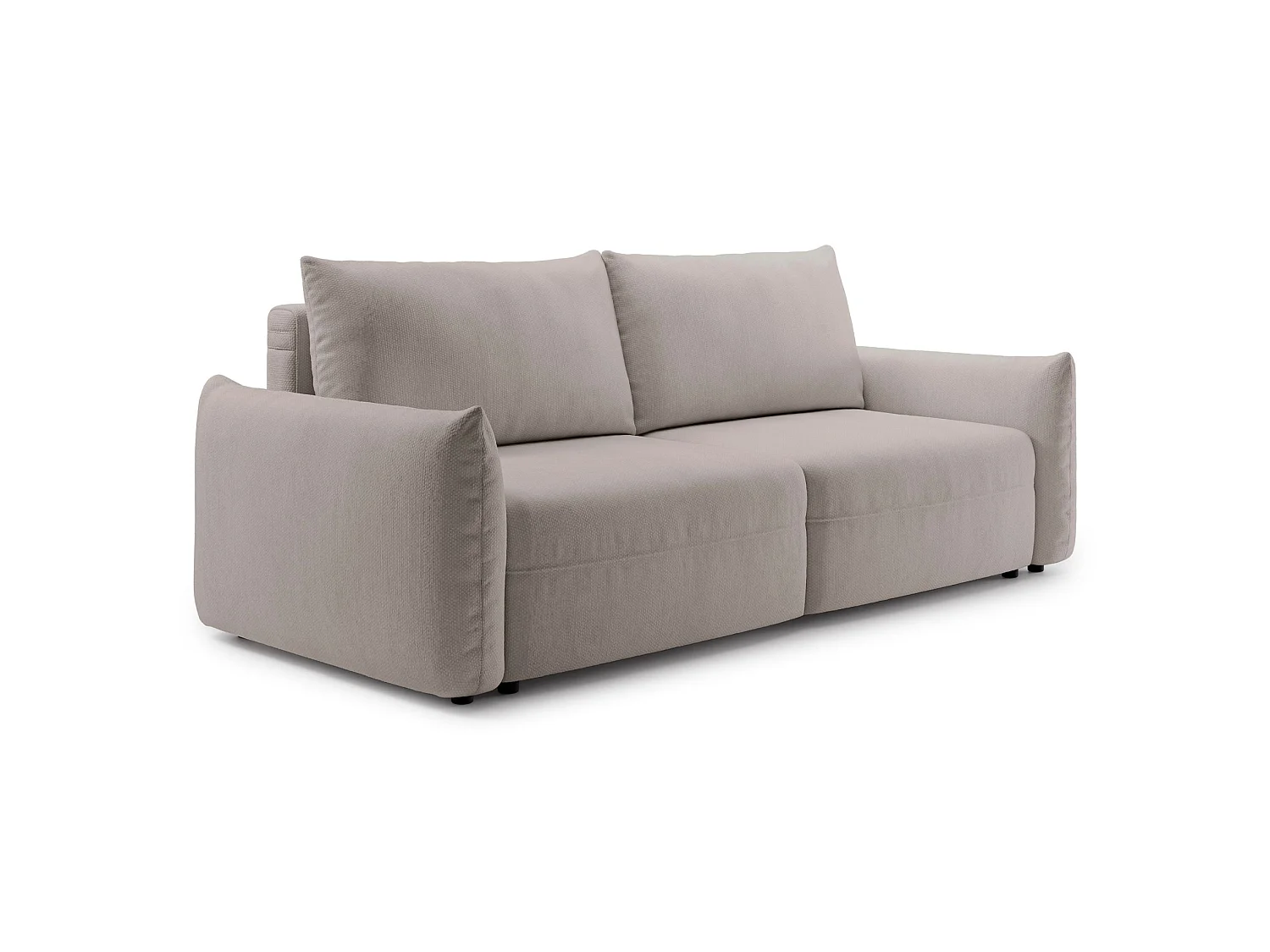 3-zits slaapbank – chenille – opbergruimte – Lichtbeige – THEOLLA