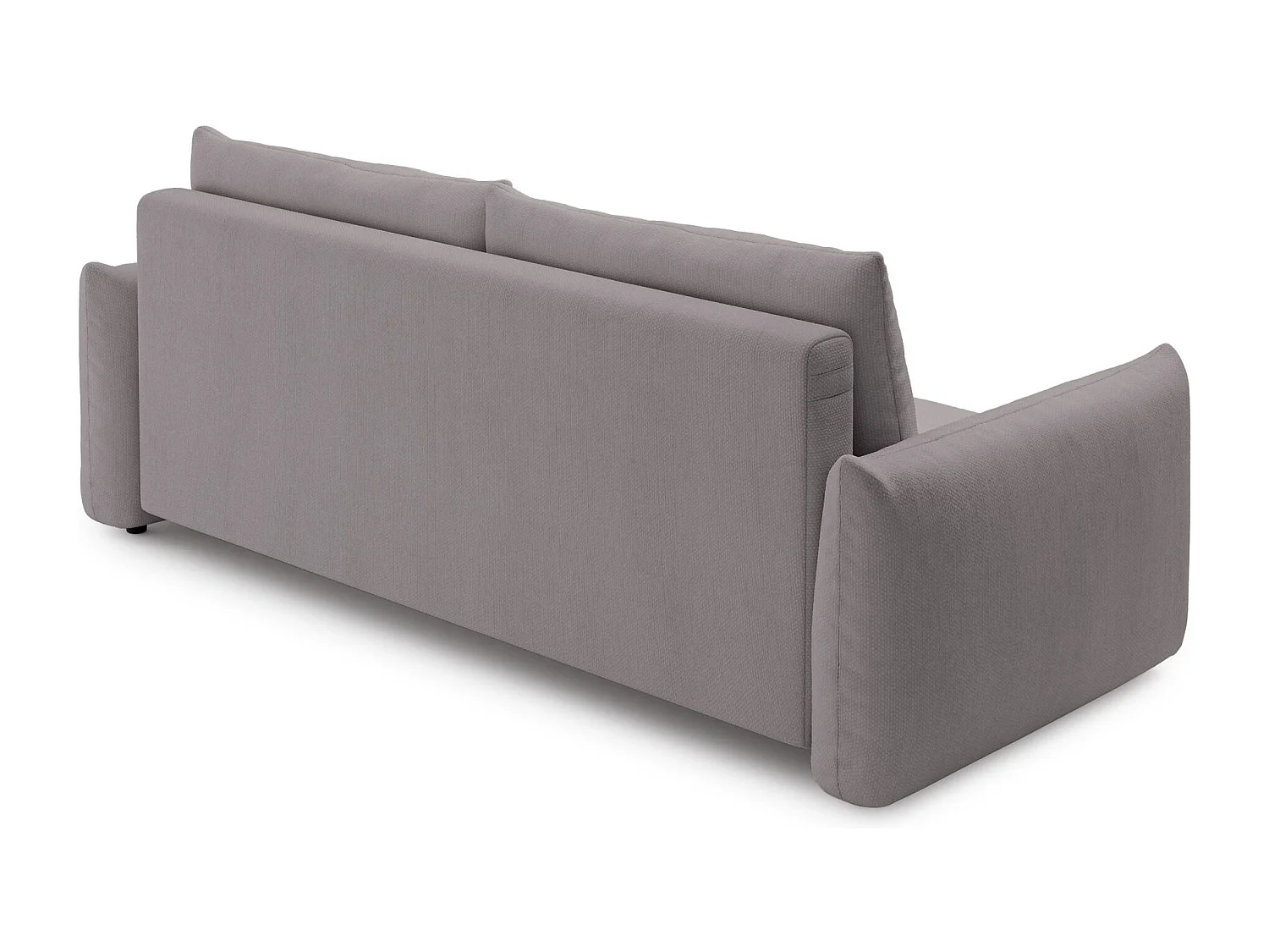 Canapé convertible 3 places – tissu chenille – gris beige – THEOLLA