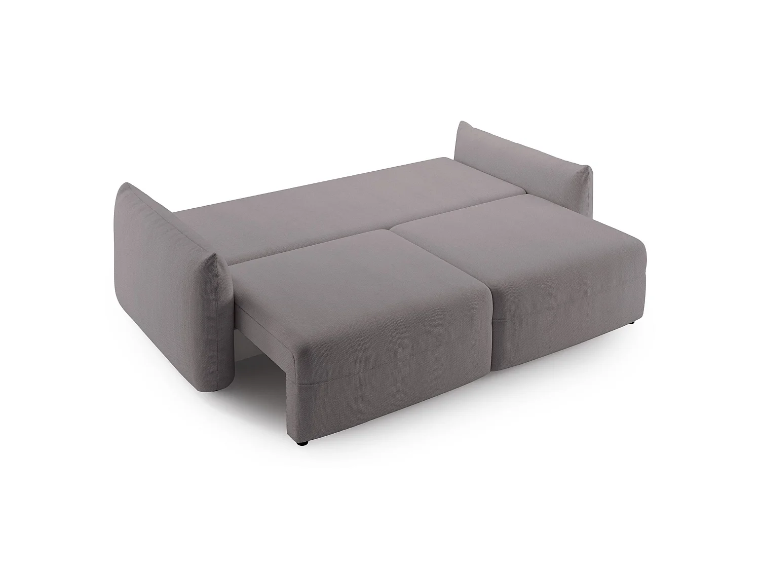 3-zits slaapbank – chenille – opbergruimte – Grijsbeige – THEOLLA