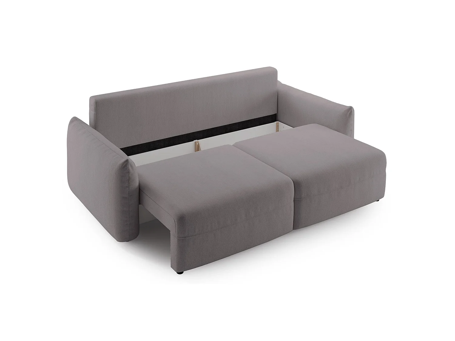 3-zits slaapbank – chenille – opbergruimte – Grijsbeige – THEOLLA
