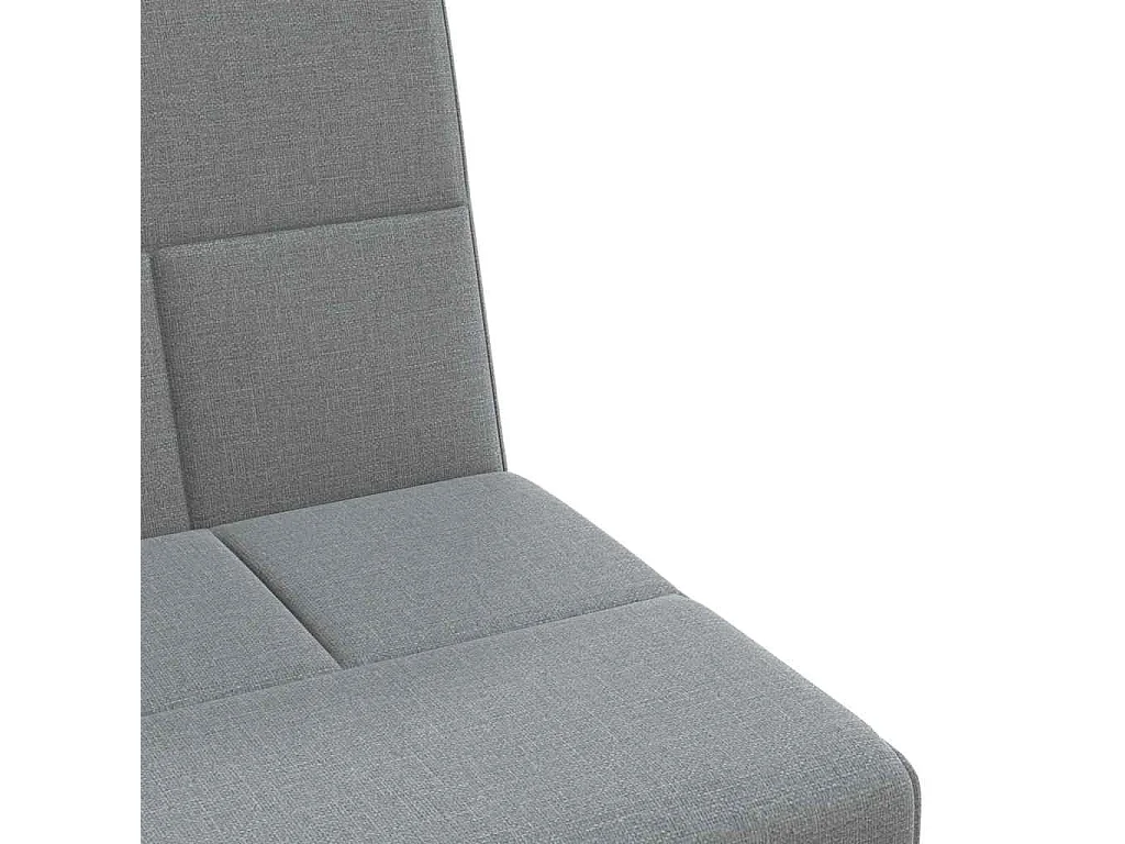 Canapé convertible clic-clac 2 places avec porte-gobelet en tissu gris clair