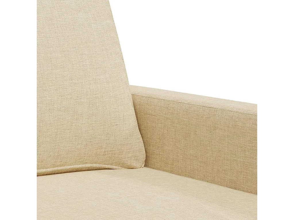 Canapé à 2 places Crème 140 cm Tissu