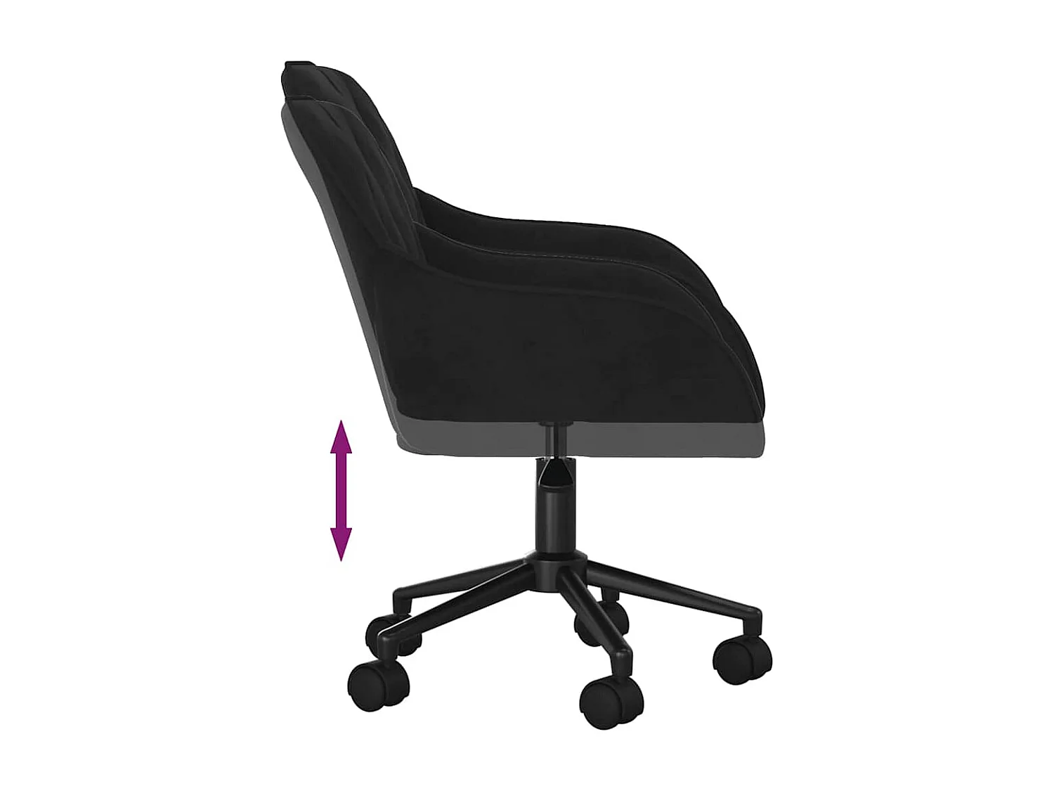 Bürostuhl Drehbar Schwarz Samt