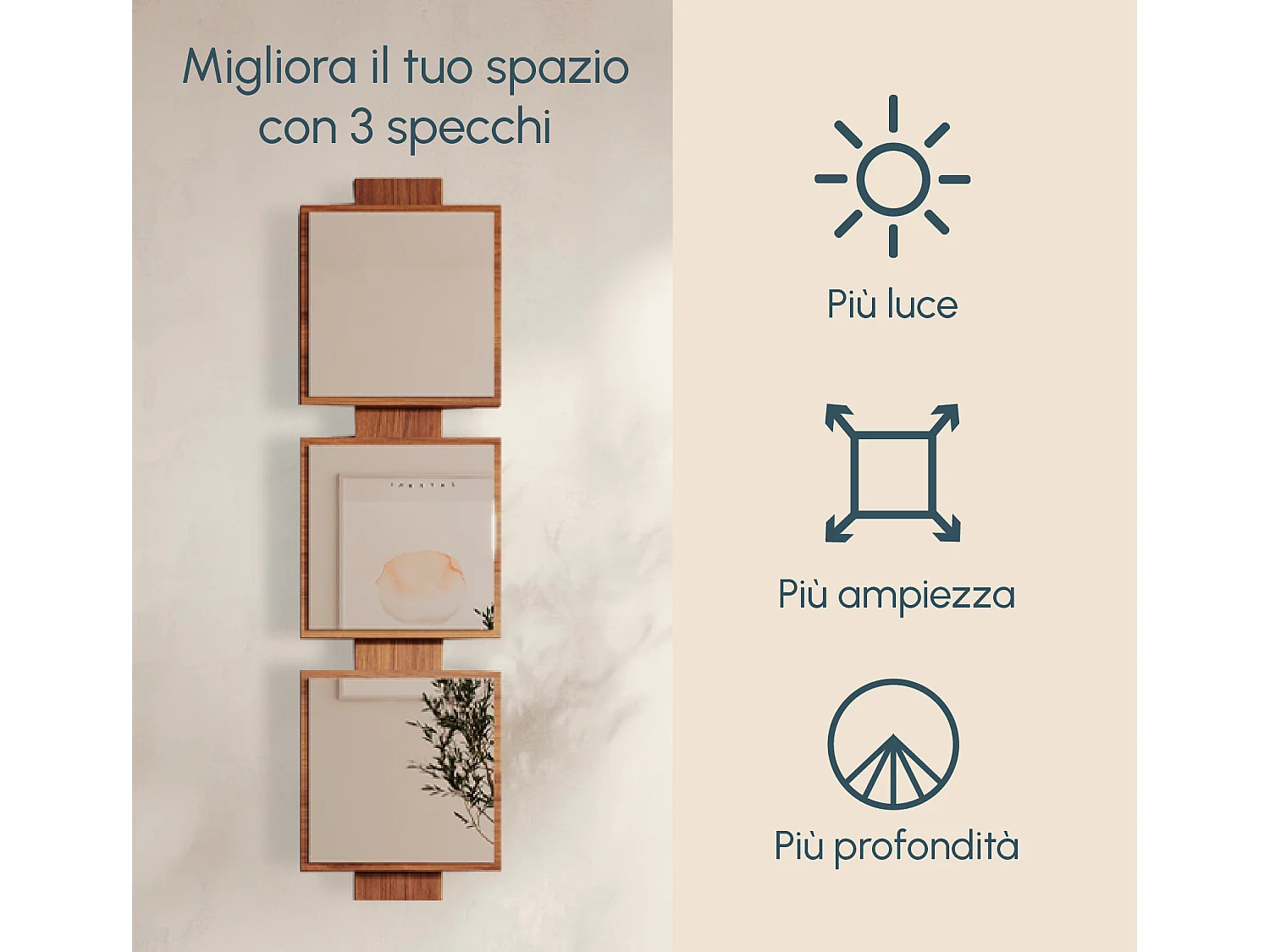 Recibidor para Entrada Pasillo en Nogal Ambar 99x22x145cm Neo