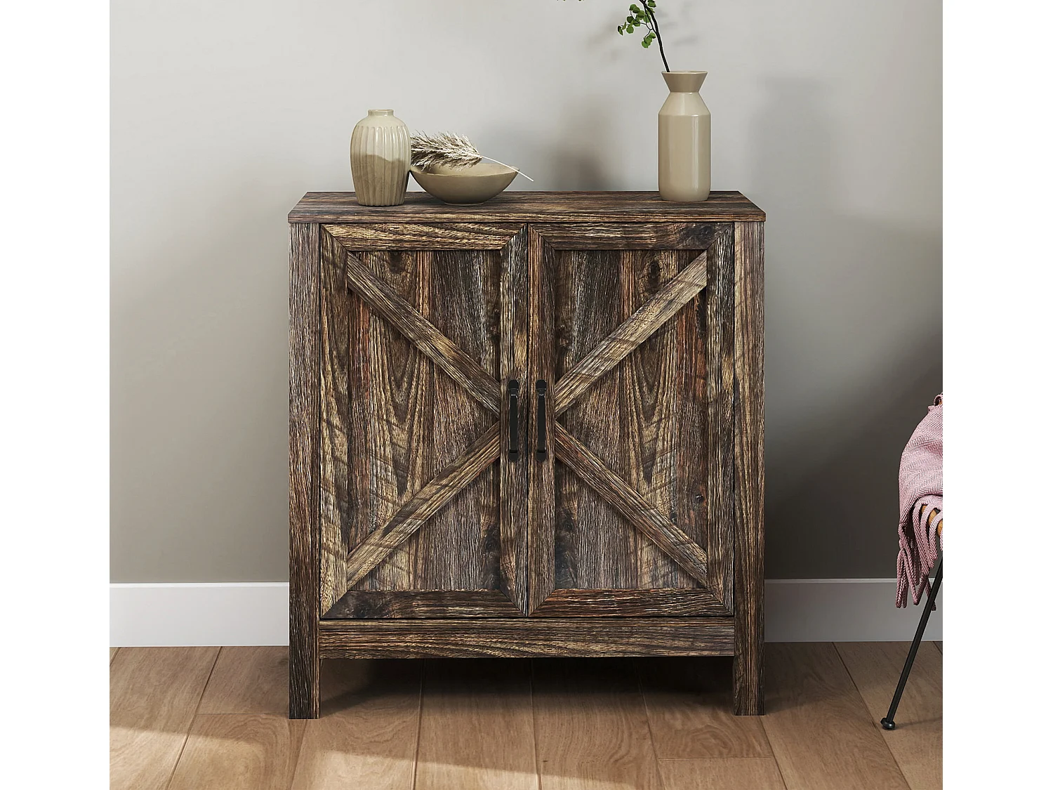 Aparador para Salón comedor en Color Roble Rustic 80x35x85cm Olivia