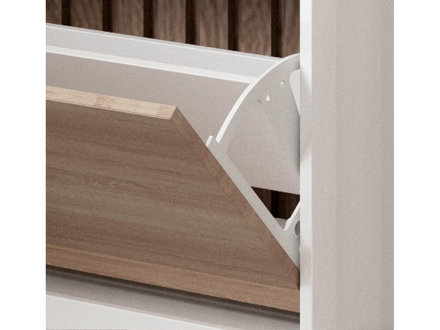 Ensemble d'entrée en Blanc et Sonoma avec LED 105x24x89cm Paola