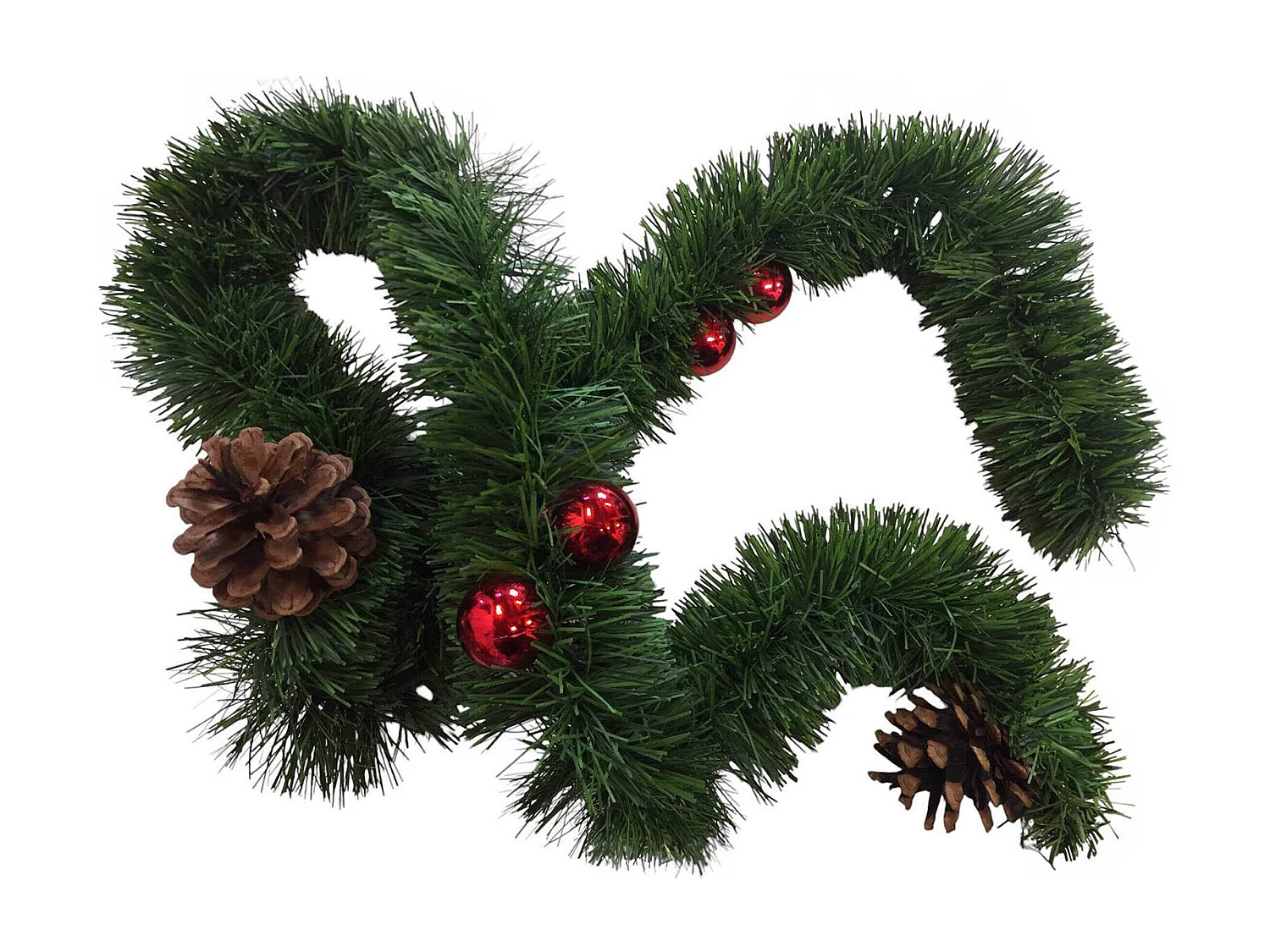 Decoración de Navidad Dtaylo, Adorno navideño, Ornamento de Navidad, Decoración festiva, Made in Italy, 800x8 h8 cm, Verde y Rojo